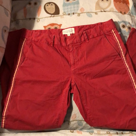 Nili Lotan Red pants Pinstripe Size 4 - Picture 5 of 8